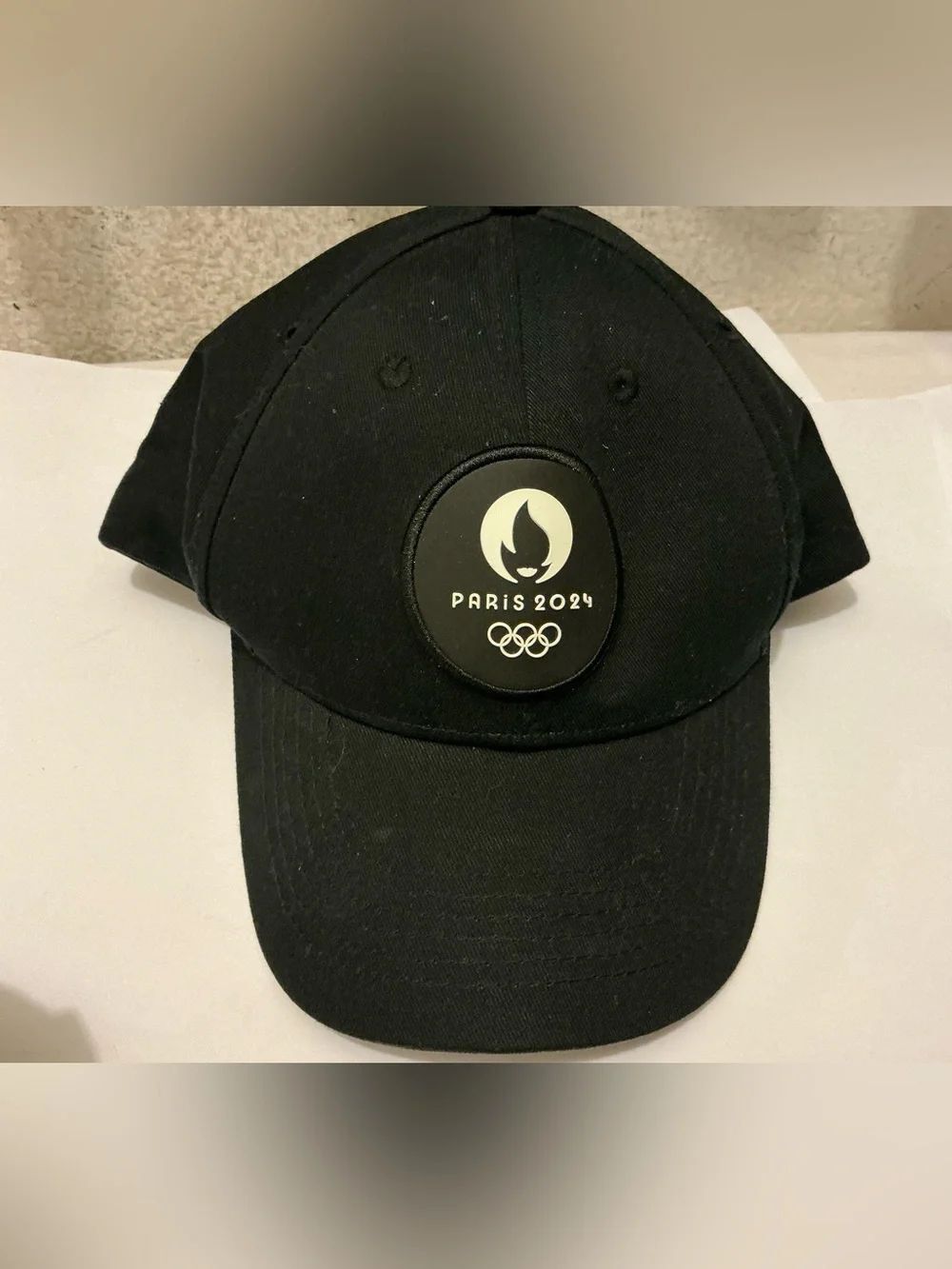 Paris 2024 Black Baseball Cap with Olympic Emblem